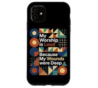 Custodia per iPhone 11 Astratto Moderno Cristiano Geometrico Il mio culto è forte