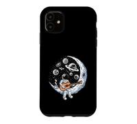 Custodia per iPhone 11 Astronauta che suona la chitarra sulla luna