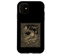 Custodia per iPhone 11 Astronomia della carta dei tarocchi del coccodrillo celeste