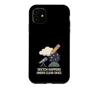 Custodia per iPhone 11 Astronomico Sketching Astronomia Arte Notte Cielo Disegno Regalo