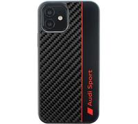 Audi PUPCIP11-R8/D1-BK - Custodia rigida in fibra di carbonio per iPhone 11 / Xr 6.1", colore: Nero