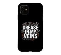 Custodia per iPhone 11 Auto Mechanic Grease In My Veins Gearhead