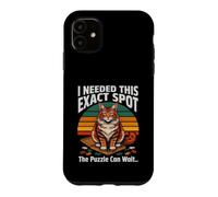 Custodia per iPhone 11 Avevo bisogno di questo punto esatto Il puzzle può aspettare il gatto