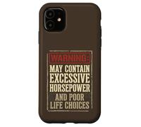 Custodia per iPhone 11 Avvertimento di potenza eccessiva Scelte di vita scadenti Ragazzo di auto divertente