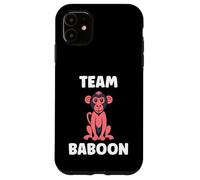 Custodia per iPhone 11 Baboons Animals Funny Little Baby Monkey team Baboon
