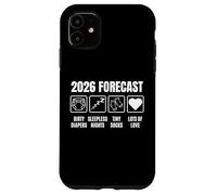 Custodia per iPhone 11 Baby Coming Soon 2026 Forecast Baby Shower Funny New Dad Mom