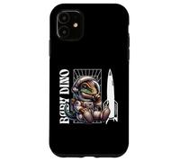 Custodia per iPhone 11 Baby Roar Astronaut Dinosaur Dino Space Cosmic Galactic Art