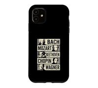 Custodia per iPhone 11 Bach Mozart Beethoven Chopin Wagner Icone Classiche