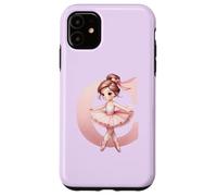 Custodia per iPhone 11 Ballerina Ragazza Danza Nome Prima Lettera C Ragazza Tutu Ballet