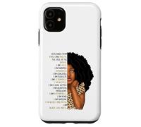 Custodia per iPhone 11 Bambini Black Pride Girls I Am Black Girl Magic Cheetah Leopard