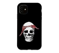 Custodia per iPhone 11 Bandana Hip Hop Skull & Red Do Rag Old School Rap Retro