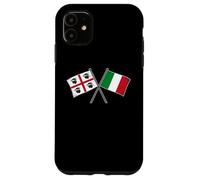 Custodia per iPhone 11 Bandiera della Sardegna Italia attraversata Sardinian Pride Design