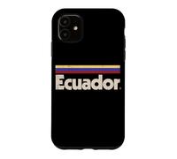 Custodia per iPhone 11 Bandiera Ecuador retrò rosso