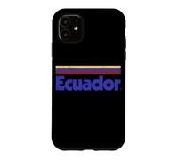 Custodia per iPhone 11 Bandiera Ecuador retrò rosso