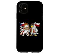 Custodia per iPhone 11 Bandiera Repubblica Ceca Polonia Radici Ceche Polacca