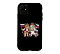 Custodia per iPhone 11 Bandiera Slovacchia Repubblica Ceca Radici slovacche Ceca