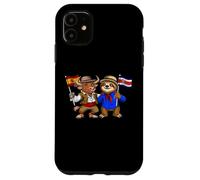 Custodia per iPhone 11 Bandiera Spagna Costa Rica Radici Spagnolo-Costaricane