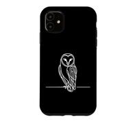 Custodia per iPhone 11 Barbagianni arte lineare Uccellatore