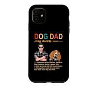 Custodia per iPhone 11 Basset Hound Dog Dad Definition Funny Fathers Day
