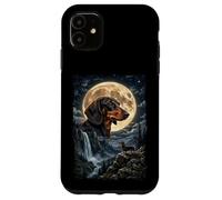 Custodia per iPhone 11 Bassotti con Luna - cani