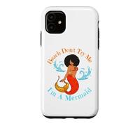 Custodia per iPhone 11 Beach Don't Try Me I'm A Mermaid Funny Black Sirene Donne