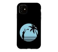 Custodia per iPhone 11 Beachvolley sulla sabbia sotto le palme