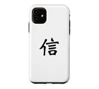 Custodia per iPhone 11 Belief Kanji/calligrafia giapponese cinese Faith Design