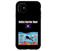 Custodia per iPhone 11 Belize viaggio souvenir subacquea amante bandiera del Belize