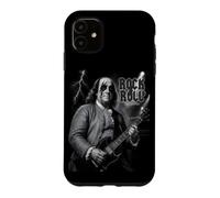 Custodia per iPhone 11 Benjamin Franklin Rock & Roll Guitar Vintage Music Lover