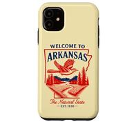 Custodia per iPhone 11 Benvenuti in Arkansas Design Vintage per Amanti della Natura