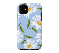Custodia per iPhone 11 Bianco Daisy Floral Pattern Primavera Fiore Giardino