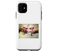 Custodia per iPhone 11 BICCHIERI VINO CAPPELLA SISTINA DIVERTENTE RINASCIMENTALE MICHELANGELO
