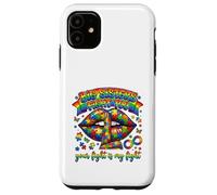 Custodia per iPhone 11 Big Sisters Fight Too Autism Awareness Puzzle Labbra