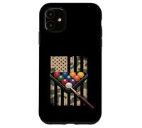 Custodia per iPhone 11 Biliardo USA Camo Flag Pool Player Stecca da biliardo