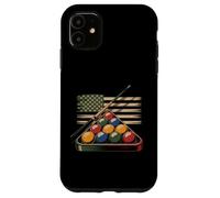 Custodia per iPhone 11 Biliardo USA Camo Flag Pool Player Stecca da biliardo