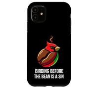 Custodia per iPhone 11 Bird Watching Humor Birding Before The Bean Is A Sin
