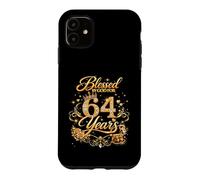 Custodia per iPhone 11 Blessed by God for 64 Years Old Women 64th Birthday Queen