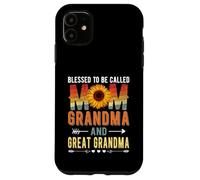 Custodia per iPhone 11 Blessed To Be Called Mom Grandma Great Grandma Mother's Day