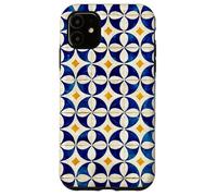 Custodia per iPhone 11 Blu Bianco Giallo Portogallo Lisbona Tile Pattern
