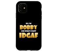 Custodia per iPhone 11 Bobby Costume IDGAF Funny Meme Halloween Bob Costume Bobbys