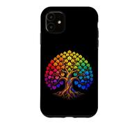 Custodia per iPhone 11 Bodhi Tree Buddismo Simbolo Spiritualità Stained Glass Art