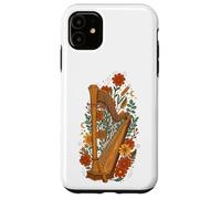 Custodia per iPhone 11 Boho Floral Harp Harpist