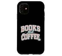 Custodia per iPhone 11 Books And Coffee Cozy Reader Typography Pastel Design