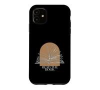 Custodia per iPhone 11 Bookworm Read The Book Boho Arch Line Art Illustration