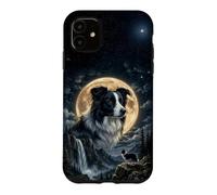 Custodia per iPhone 11 Border Collie con Luna - cani