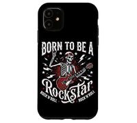 Custodia per iPhone 11 Born To Be A Rockstar Rock N Roll Rock Band Chitarrista Punk