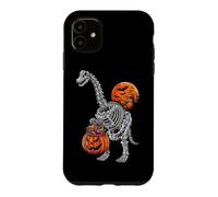 Custodia per iPhone 11 Brachiosaurus Apatosaurus Dinosauro Scheletro Zucca Dino Boy