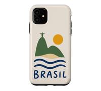Custodia per iPhone 11 Brasile Rio De Janeiro Cristo il Redentore Spiaggia Sole