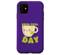 Custodia per iPhone 11 Brew-tiful Day Tea Kawaii Carino Divertente