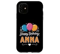 Custodia per iPhone 11 Buon compleanno Anna